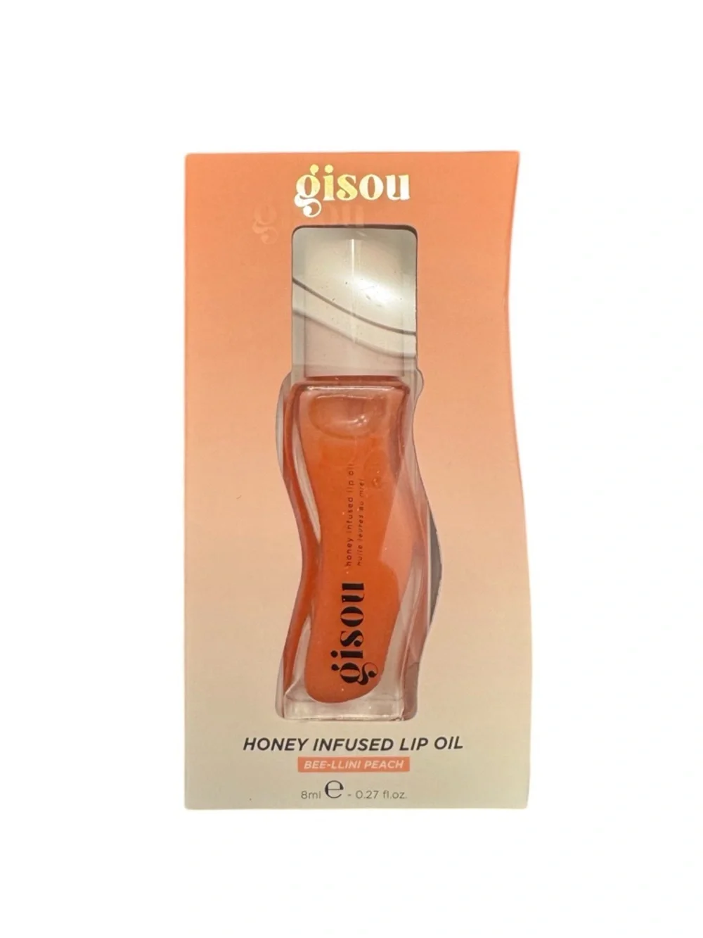 Gisou Honey Infused Lip Oil in Bee-llini Peach